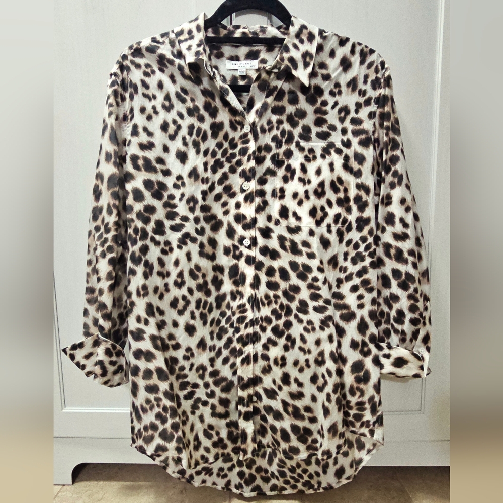 EQUIPMENT Leopard Shiffon Shirt NWOT